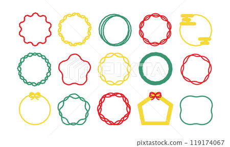 新年新年框架插畫素材集 119174067