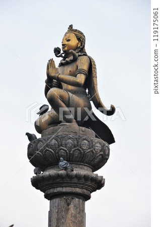 Nepal, Patan, Lalitpur (City of Beauty), Durbar Square (Royal Palace Square), Garuda statue 119175061
