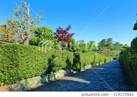 [三重縣]松阪公園城守所（殿町公園）的晴天 119175082