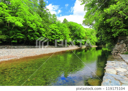 [Mie Prefecture] The washroom at Ise Shrine on a clear day 119175104