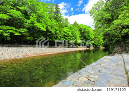 [Mie Prefecture] The washroom at Ise Shrine on a clear day 119175105