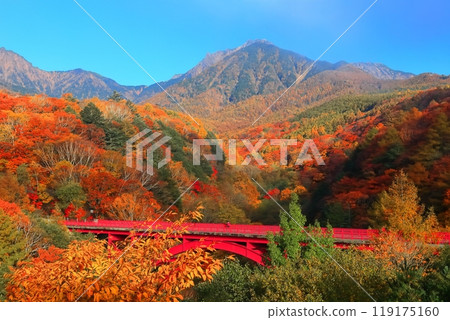 [Yamanashi Prefecture] Autumn leaves of Yatsugatake and Higashizawa Ohashi 119175160