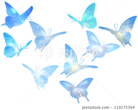 Glowing blue butterfly 119175304