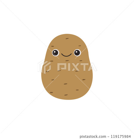 Cute potato with smiling face 119175984