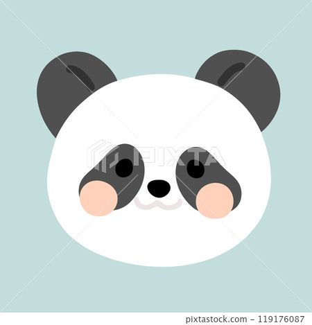 Simple and cute panda hand-drawn illustration, no main lines Simple and cute panda hand-drawn illustration, no main lines 119176087