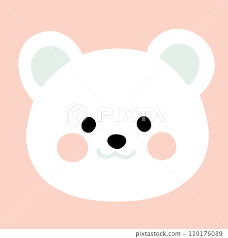 簡單可愛的北極熊手繪插畫，沒有主線 119176089