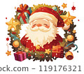 Santa Claus wreath 119176321