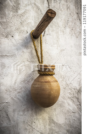Clay jug on the wall Clay jug on the wall 119177091