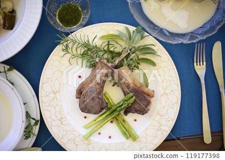 Lunch on the balcony Lunch on the balcony 119177398
