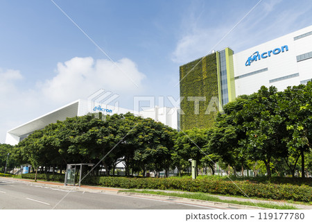 Building view of Micron Technology Company Taichung Houli plant in Taiwan. is an American producer of computer memory and computer data storage. Building view of Micron Technology Company Taichung Houli plant in Taiwan. is an American producer of computer memory and computer data storage. 119177780