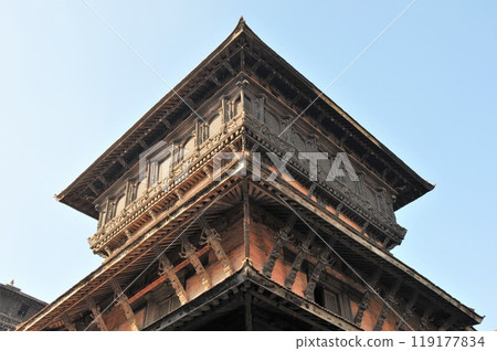 尼泊爾，加德滿都，巴桑塔普爾廣場，哈努曼多卡（舊皇宮），尼瓦爾雕刻 119177834