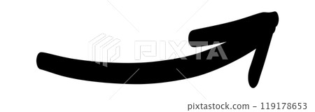 Doodle shapes. Arrows sketch elements. Vector cartoon arrow. Hand drawn icon. 119178653