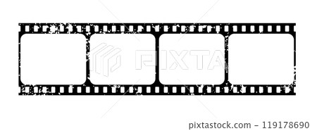 Film strip. Old grunge cinema tape. Filmstrip retro border. Vector empty slide Film strip. Old grunge cinema tape. Filmstrip retro border. Vector empty slide 119178690
