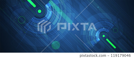 Abstract modern science and technology futuristic dark blue background. Handmade vector. Abstract modern science and technology futuristic dark blue background. Handmade vector. 119179046