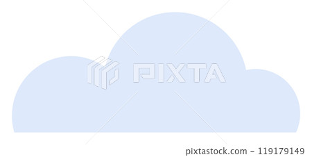 Light blue cloud shape on a white background. Ideal for weather forecasting, cloud storage concepts, web design, children s illustrations, and environmental graphics. Simple yet versatile design Light blue cloud shape on a white background. Ideal for weather forecasting, cloud storage concepts, web design, children s illustrations, and environmental graphics. Simple yet versatile design 119179149