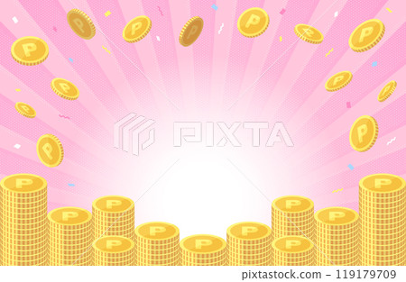 可以累積點硬幣的圖像的向量圖素材 可以累積點硬幣的圖像的向量圖素材 119179709
