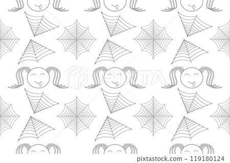 Halloween Spider Web Coloring Page 119180124