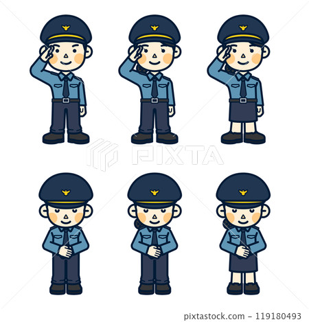 police officer character illustration police officer character illustration 119180493