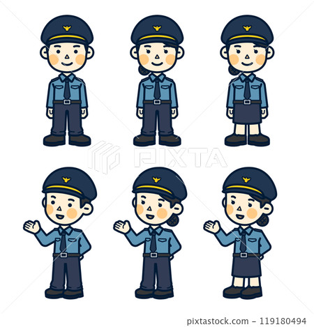 police officer character illustration police officer character illustration 119180494