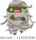 Cute ghost halloween material mummy man 119181040