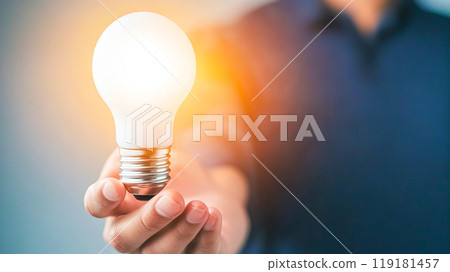 Bright Idea in Hand for Inspiration and Innovation 119181457