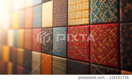 Artistic Cultural Fusion Textile Patterns 119181736
