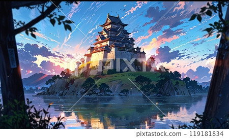 亞洲風格城堡-亞洲風格建築- 119181834