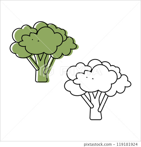 icons, vegetables. broccoli. linear art. healthy food icons, vegetables. broccoli. linear art. healthy food 119181924