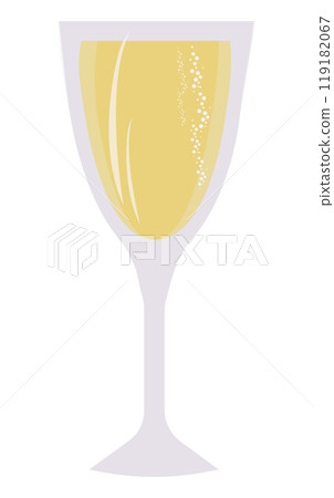 glass of champagne, sparkling wine, new year, holiday, fun, toast, new Year's eve. it can be used as a design for postcards, posters, posts and stories glass of champagne, sparkling wine, new year, holiday, fun, toast, new Year's eve. it can be used as a design for postcards, posters, posts and stories 119182067