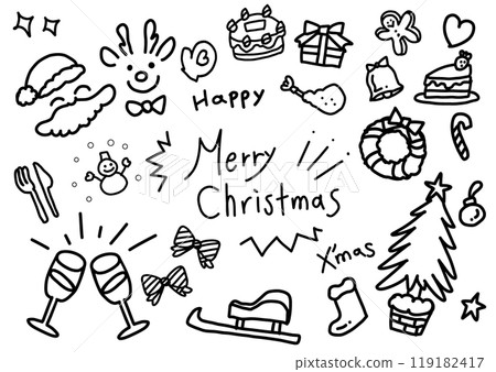 Simple Christmas illustration Simple Christmas illustration 119182417