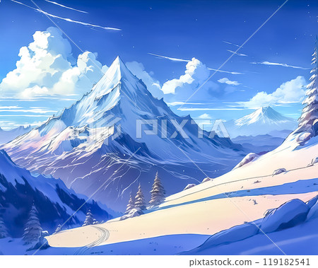 Snow mountain image material Snow mountain image material 119182541