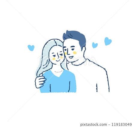 年輕的男人和女人擁抱 年輕的男人和女人擁抱 119183049
