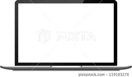 A sleek laptop design with a blank screen, ideal for showcasing digital creativity and modern technology trends in a minimalist workspace A sleek laptop design with a blank screen, ideal for showcasing digital creativity and modern technology trends in a minimalist workspace 119183278