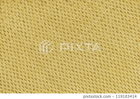 Texture of yellow jacquard fabric of diagonal rough weave cloth structure macro background Texture of yellow jacquard fabric of diagonal rough weave cloth structure macro background 119183414