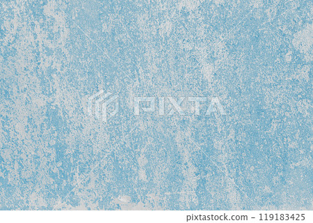 White and blue colored messy stucco, plaster texture background close up White and blue colored messy stucco, plaster texture background close up 119183425