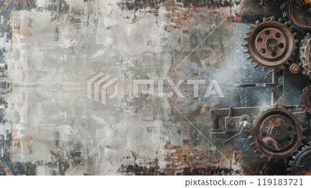 Industrial Frame Border Background for Labor Day Concept with Gears and Grunge Texture Industrial Frame Border Background for Labor Day Concept with Gears and Grunge Texture 119183721