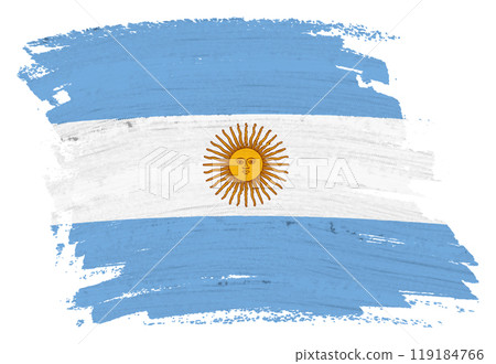 Argentina flag paint splash brushstroke Argentina flag paint splash brushstroke 119184766