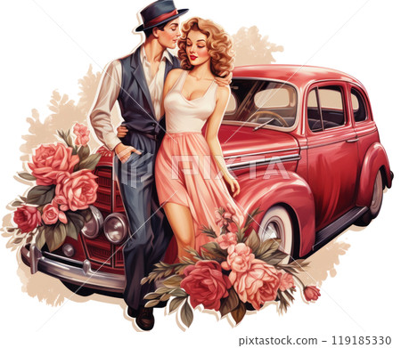 happy romantic car sticker flower girl vintage car sticker happy romantic car sticker flower girl vintage car sticker 119185330
