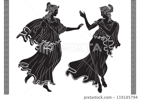 Vector Greek women. 119185794
