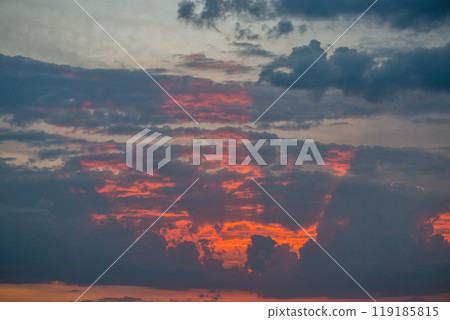 sunset cloudy sky background 119185815