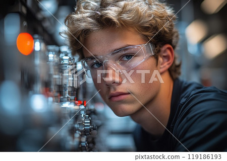 Manufacturing supervisor at a state-of-the-art facility 119186193