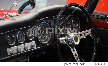 60s car dashboard instrument panel design 60s car dashboard instrument panel design 119186331