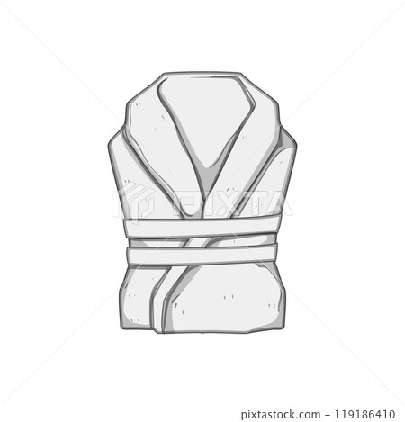 waffle bathrobe cartoon vector illustration 119186410