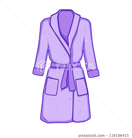 cotton bathrobe cartoon vector illustration 119186415