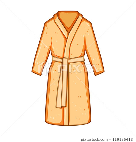plush bathrobe cartoon vector illustration 119186418