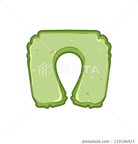 sleep airplane pillow cartoon vector illustration 119186423