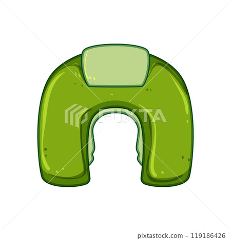 neck airplane pillow cartoon vector illustration 119186426