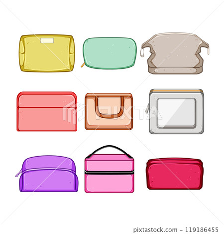 makeup bag set cartoon vector illustration makeup bag set cartoon vector illustration 119186455