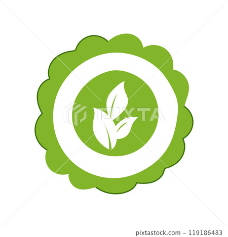 organic vegan product label cartoon vector illustration organic vegan product label cartoon vector illustration 119186483