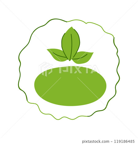 free vegan product label cartoon vector illustration 119186485